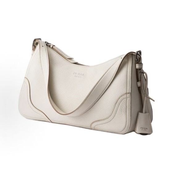 PRADA Aimee Borsa a spalla letter-branded adjustable shoulder bag for women in beige